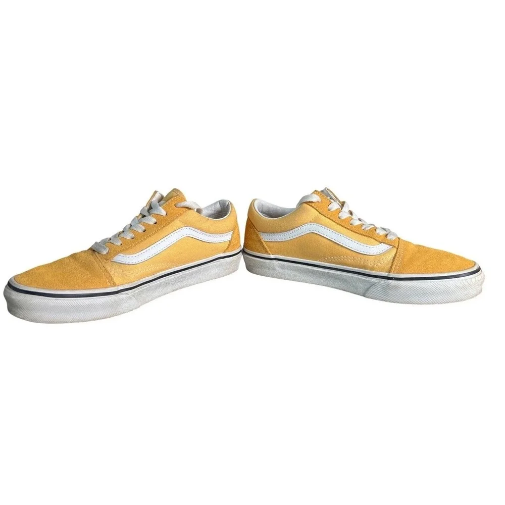 Vans Old Skool Ochre Yellow Suede Canvas Low Top Sneakers Womens 7.5 Mens 6.0